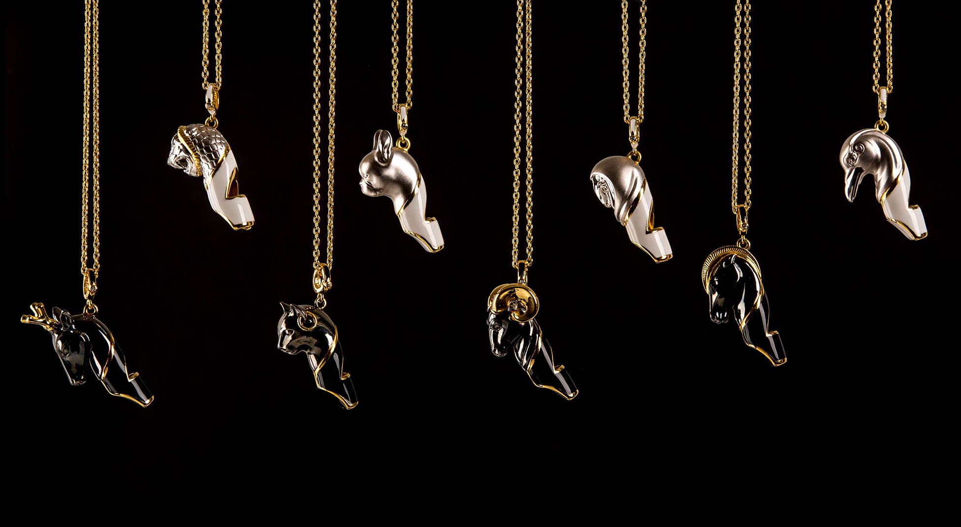 NAIMAH | Whistle Necklace Pendant Charms | Luxury Enamel Animal Jewelry 