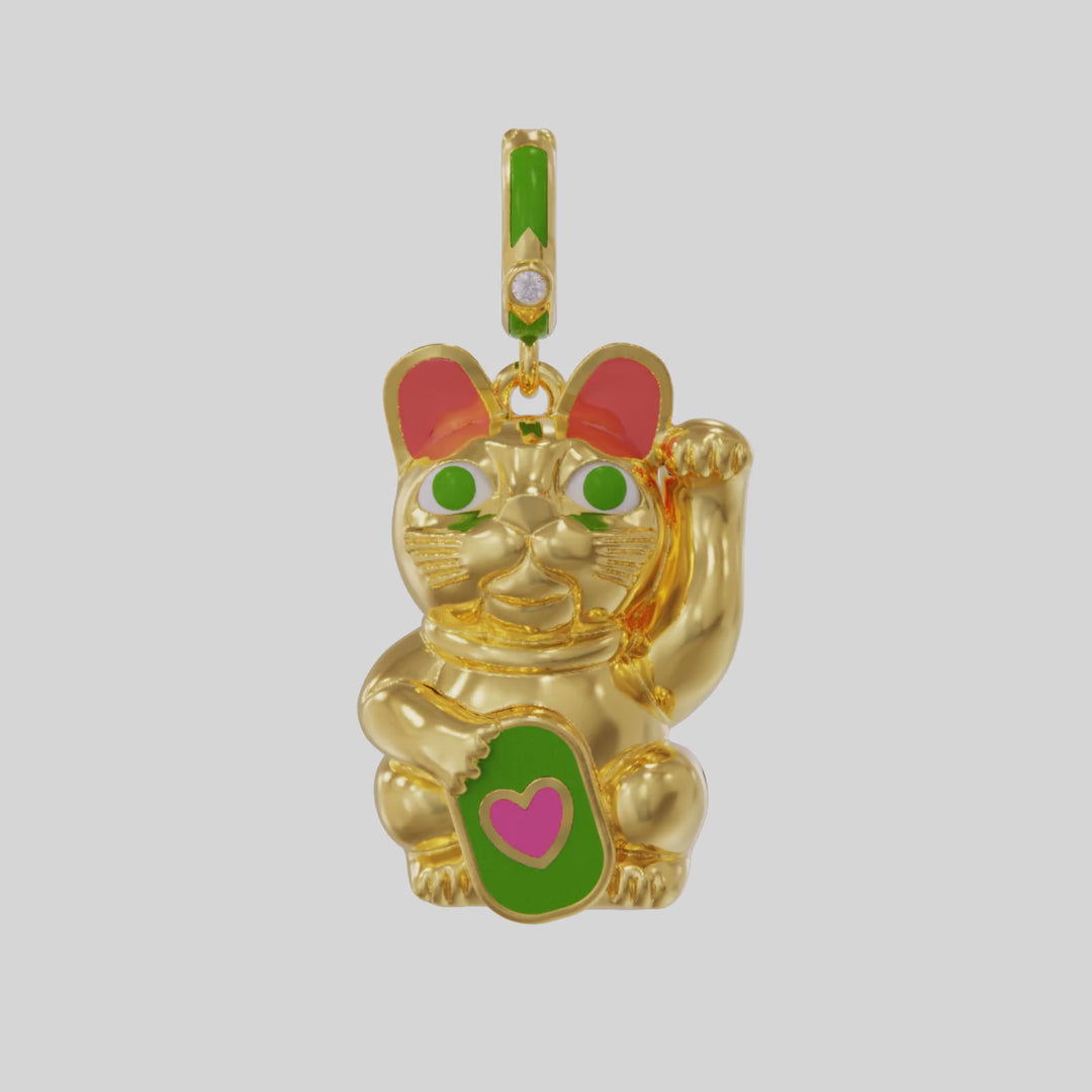 maneki neko pendant