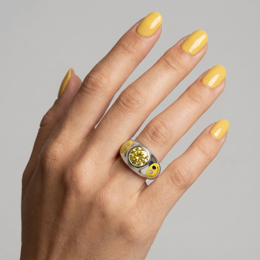 Acid House Modern Bridal Ring