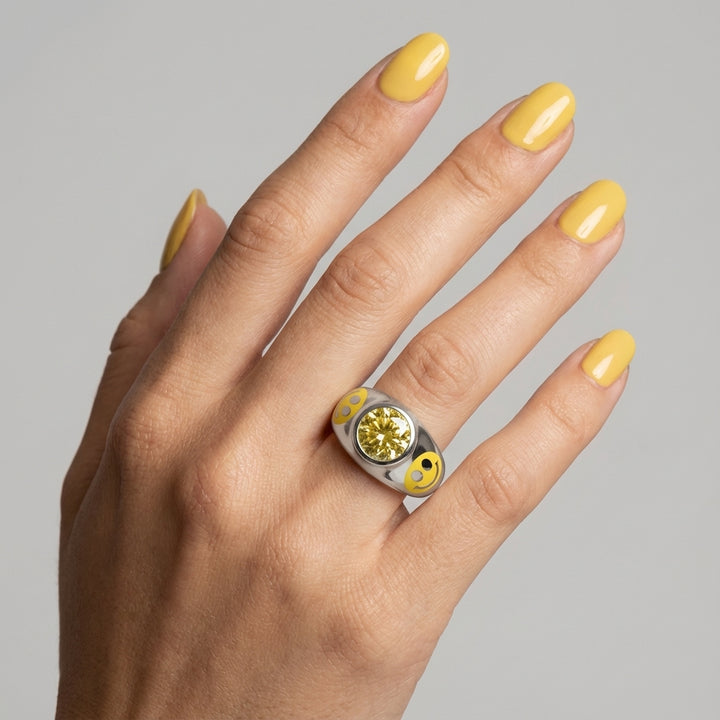 Acid House Modern Bridal Ring