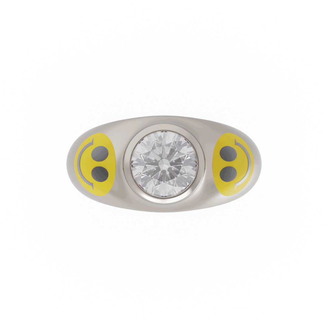 Acid House Modern Bridal Ring