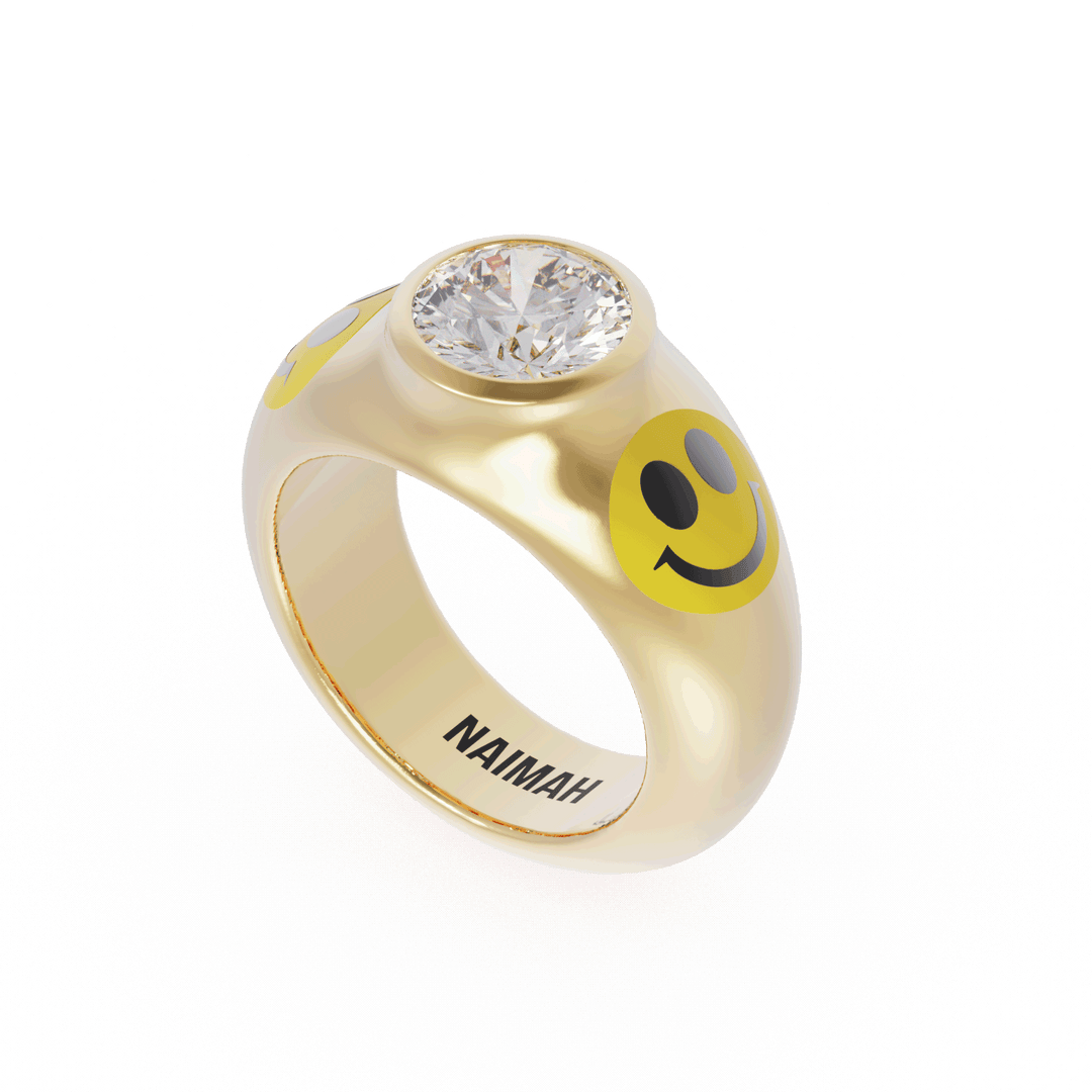 Acid House Modern Bridal Ring