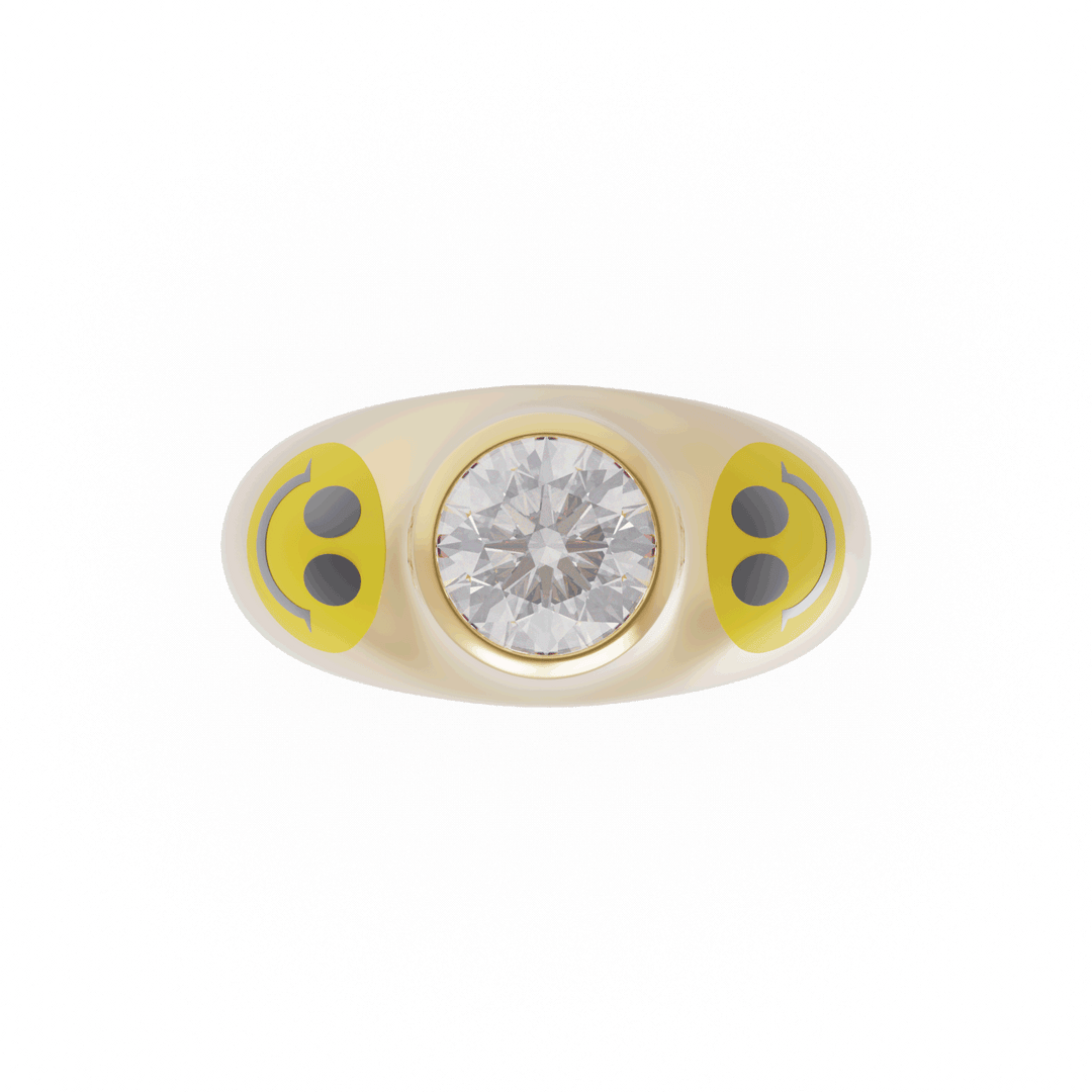 Acid House Modern Bridal Ring