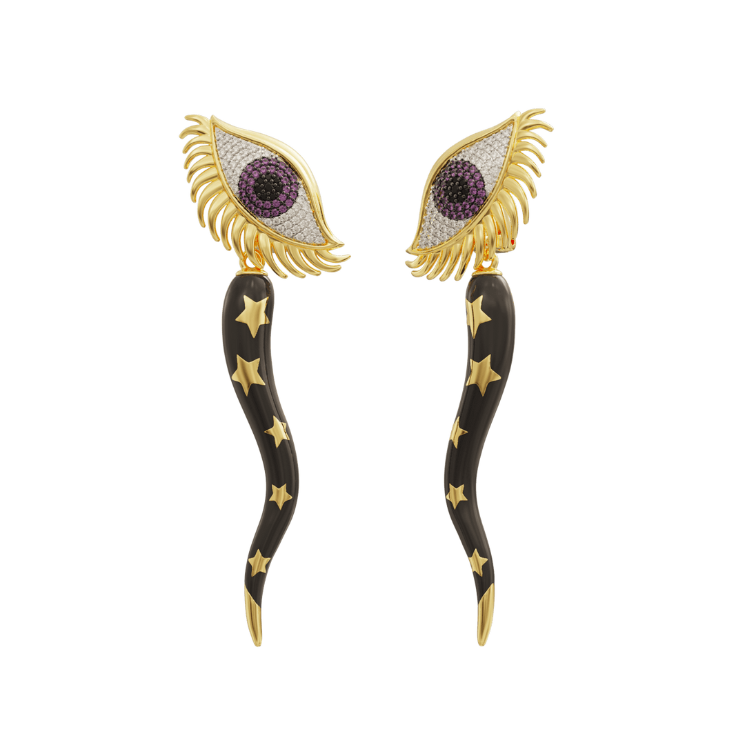 Italian Horn Earrings