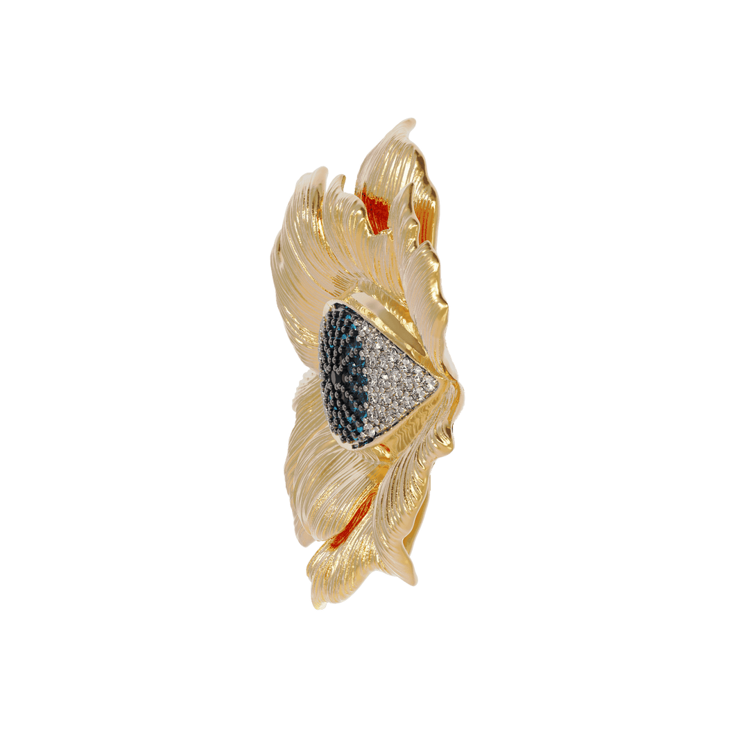 Evil Eye Flower Brooch