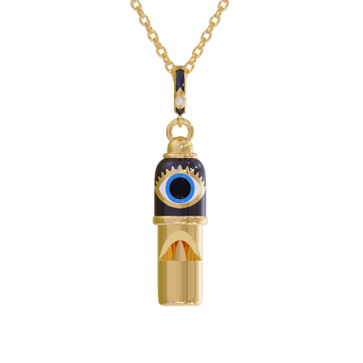 Evil Eye Whistle Pendant