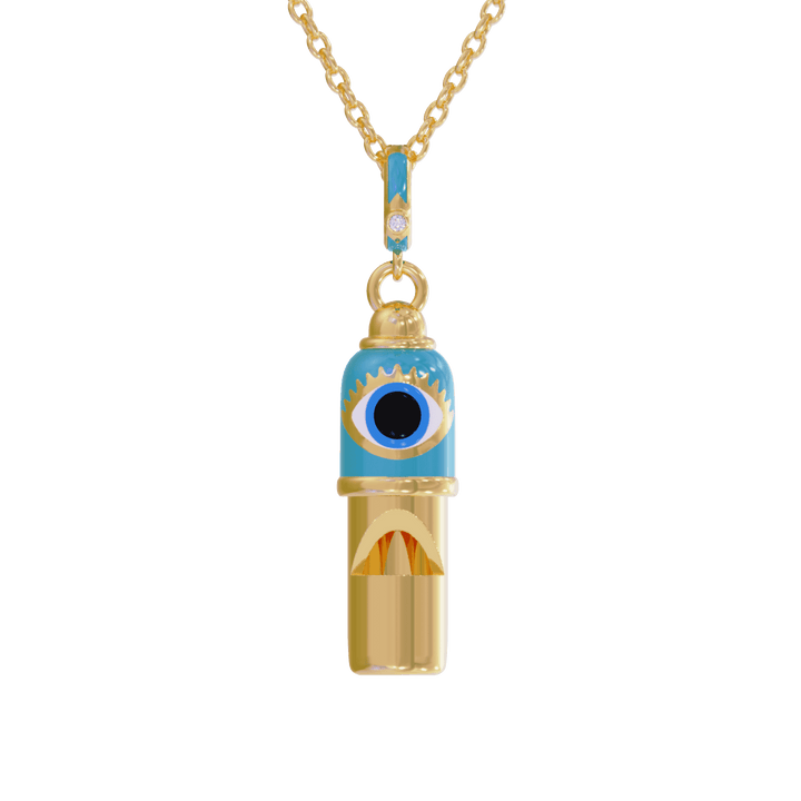Evil Eye Whistle Pendant