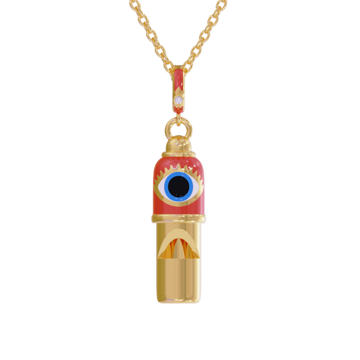 Evil Eye Whistle Pendant