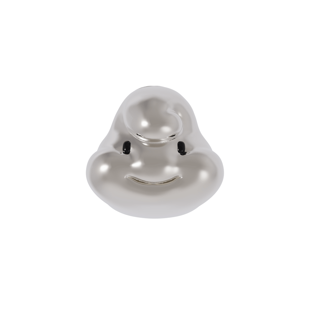 Silver kawaii cloud earring