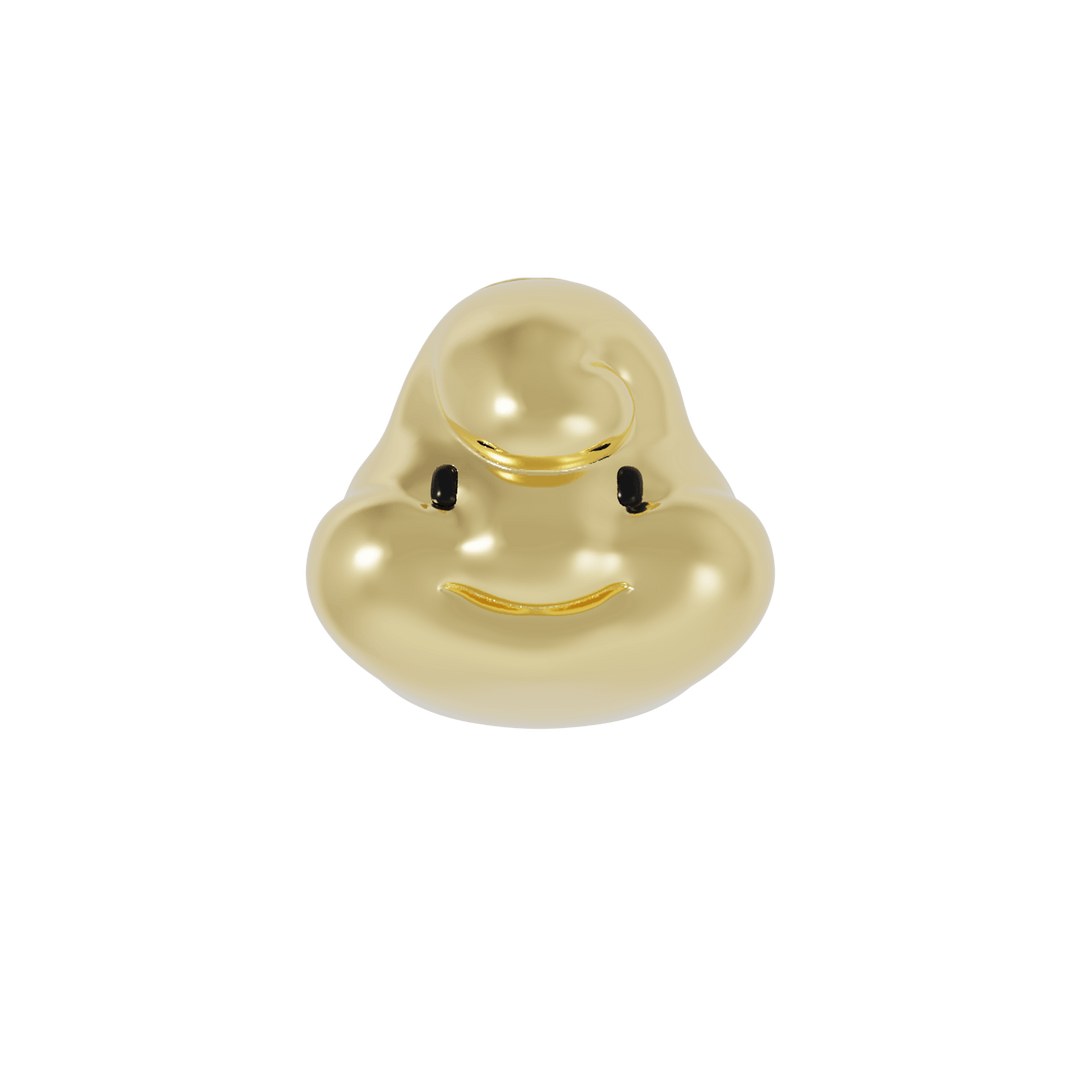Gold kawaii cloud earring