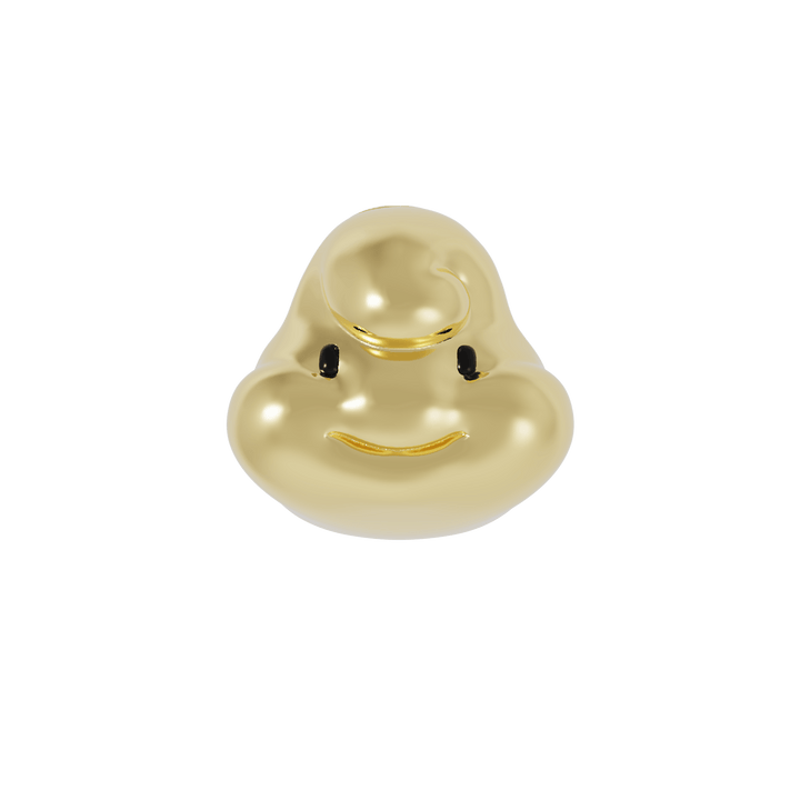 Gold kawaii cloud earring