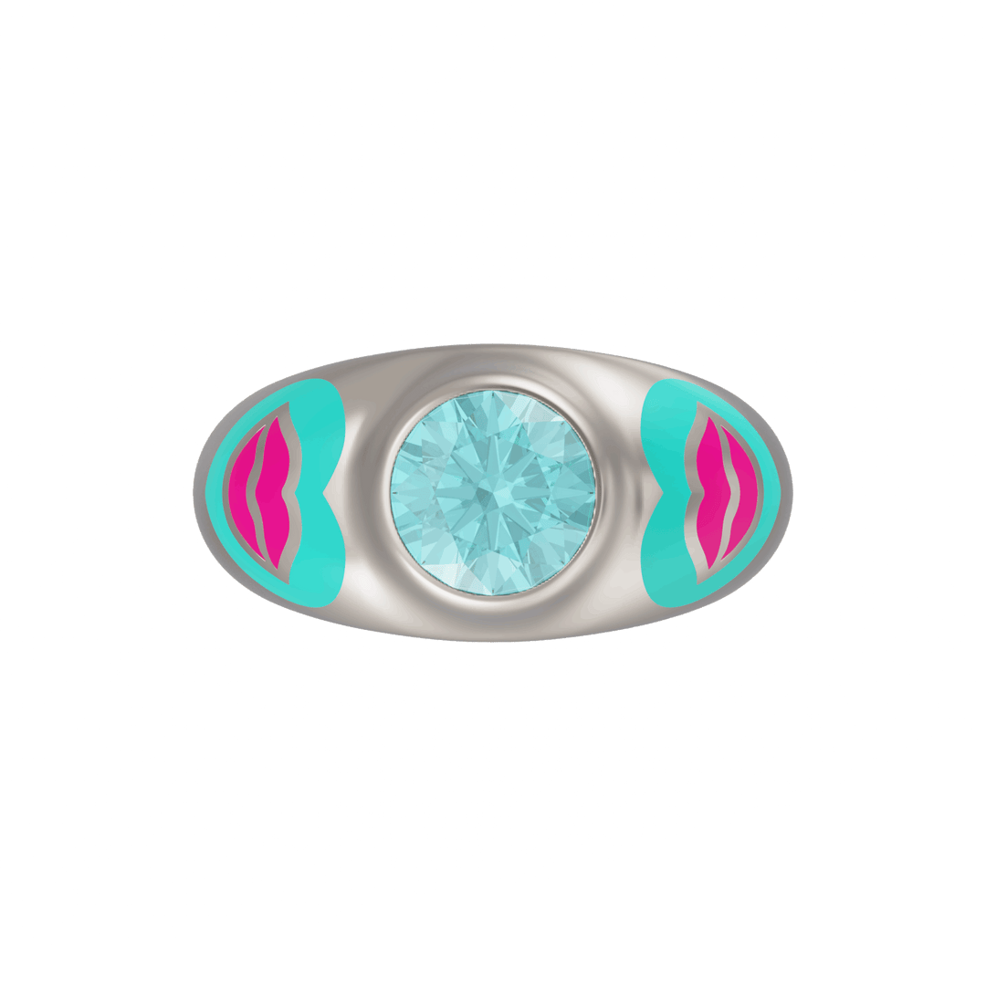 Love Lips Modern Bridal Ring