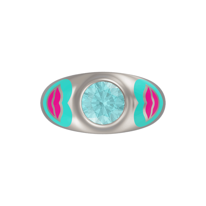 Love Lips Modern Bridal Ring