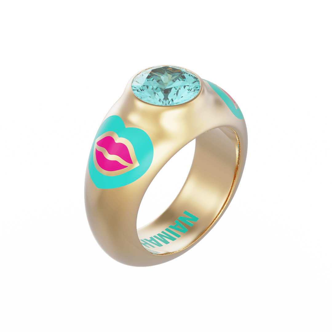 Love Lips Modern Bridal Ring