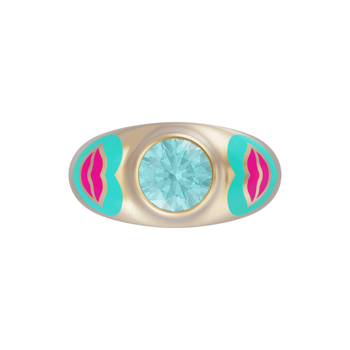 Love Lips Modern Bridal Ring