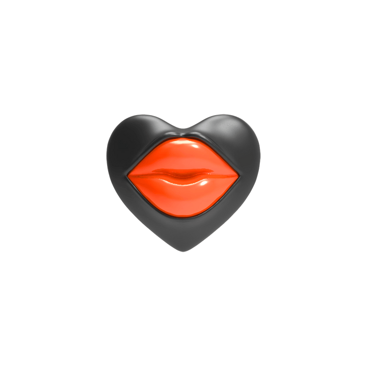 Love Lips Rouge Earring - Rhodium
