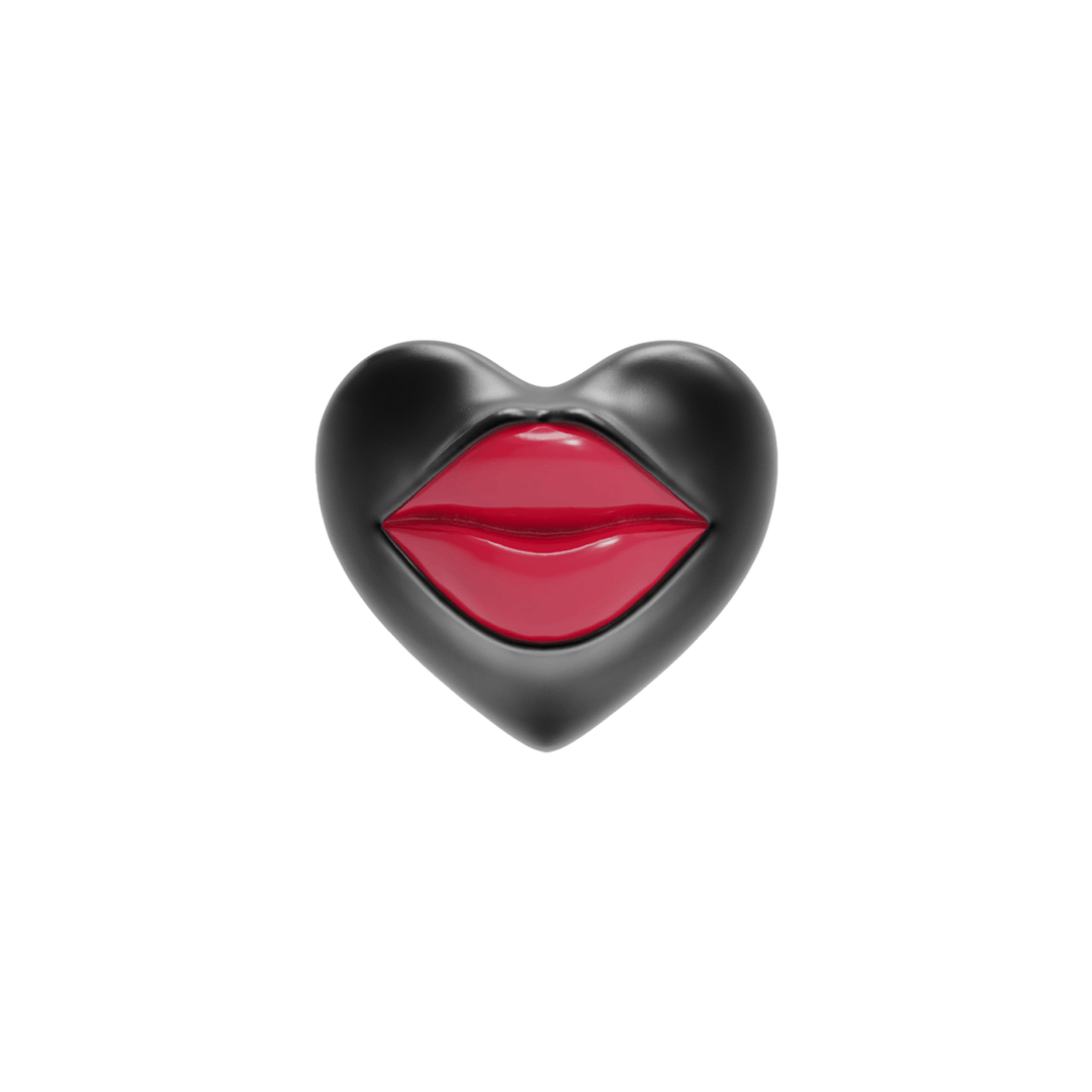 Love Lips Rouge Earring - Rhodium
