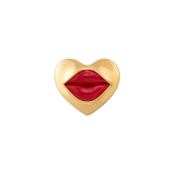 Love Lips Rouge Earrings - Gold