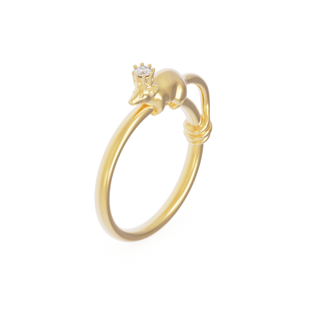 Crowned Mouse Ring
