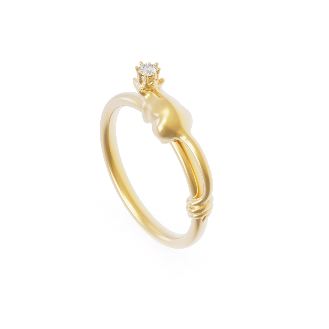 Crowned Mouse Ring