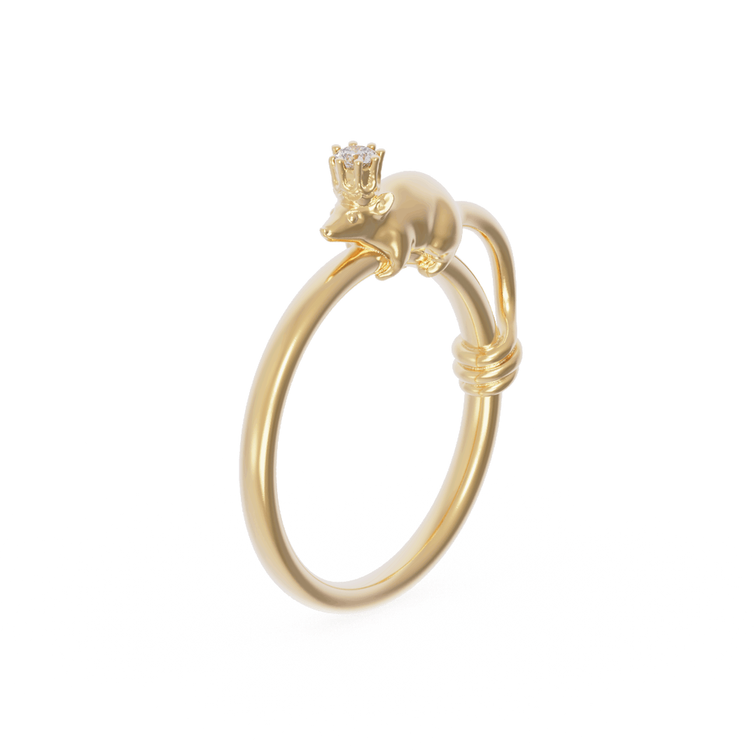 Crowned Mouse Ring