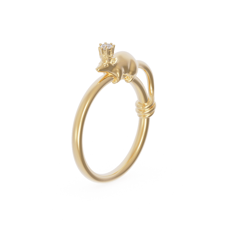 Crowned Mouse Ring