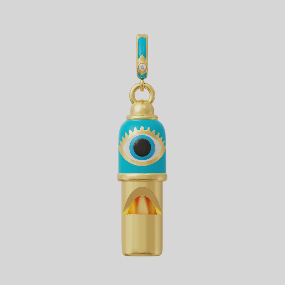 Evil Eye Whistle Pendant