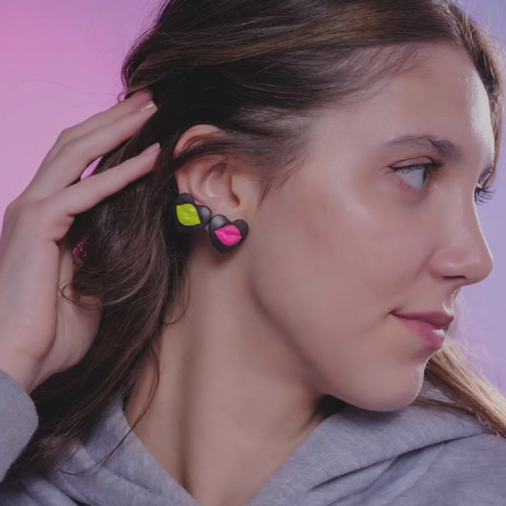 Love Lips Rouge Earring - Rhodium