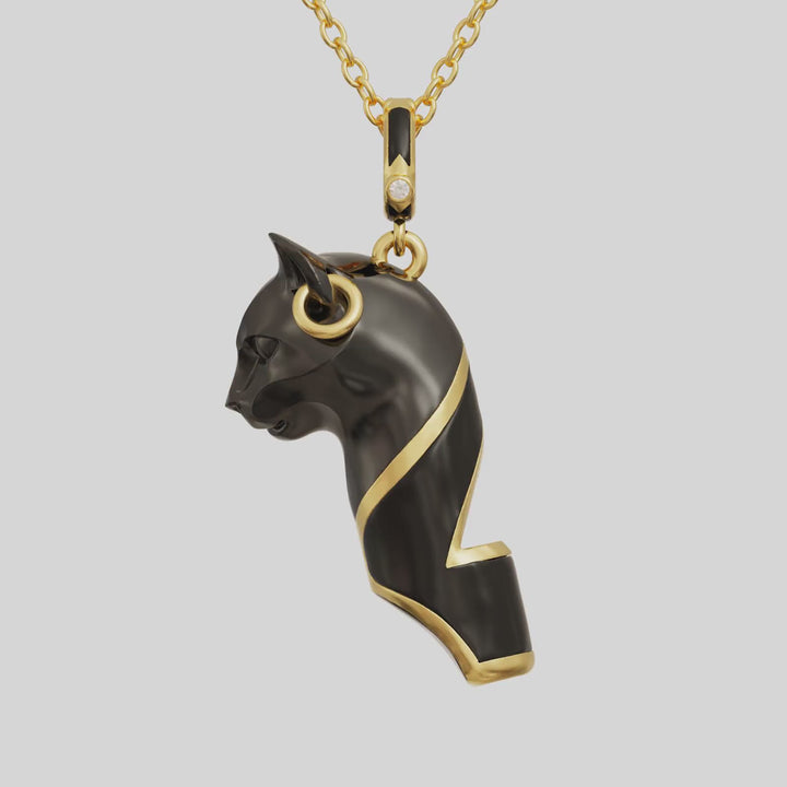 Cat Whistle Necklace - Black